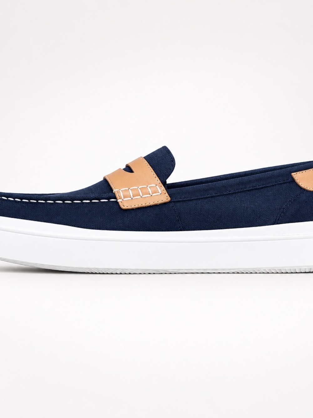 Cole Haan Men’s 10.5M Grand360 Blue Canvas Shoes Slip On Penny Loafers